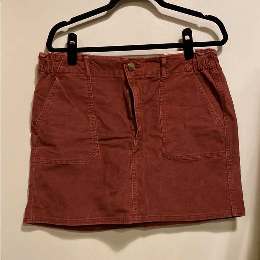 American Eagle Rust Corduroy Skirt